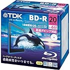 TDK 録画用ブルーレイディスク BD-R 25GB 1-6倍速 ホワイトワイドプリンタブル 20枚パック 5mmスリムケース BRV25PWC20A