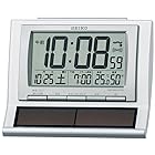 セイコークロック(Seiko Clock) セイコー クロック 目覚まし時計 ハイブリッドソーラー 電波 デジタル カレンダー 温度 湿度 表示 白 パール SQ751W SEIKO