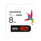 エイデータ(Adata) ADATA USBメモリ 8GB USB2.0 スライド式 ブラック AC008-8G-RKD