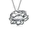 [Bling Jewelry] 蟹座のカニのペンダントネックレス、男性、女性用、アンティーク調。.925シルバー占星術占星術。