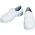 [シモン] 静電安全靴 短靴 JIS規格 耐滑 快適 軽量 クッション 静電気 予防 スリッポン 7517 白 25.5