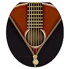 トイレタトゥー 便座カバーデカール ラウンドクラシックギター ラウンドサイズ