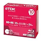 TDK LoR 録画用ブルーレイディスク キャッシュバックキャンペーンモデル BD-RE 25GB 1-2倍速 ホワイトワイドプリンタブル 10枚 5mmスリムケース BEV25PWA10UB