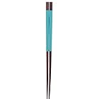 イシダ 日本製 箸 シリコン 漆 塗装 木製 (天然木) 青 23cm