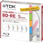 TDK 録画用ブルーレイディスク BD-RE 繰り返し録画用 25GB 1-2倍速 インデックス・ディスクシリーズ 5枚パック 5mmスリムケース BEV25TA5A