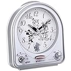 セイコークロック(Seiko Clock) 目覚まし時計 キャラクター ディズニー メロディ搭載 銀色 FD464S