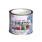 アサヒペン 塗料 ペンキ 水性多用途カラー 1/5L アイボリー 水性 多用途 ツヤあり 1回塗り 高耐久 汚れに強い 無臭 防カビ サビドメ剤配合 シックハウス対策品 日本製