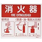 日本緑十字社 コクゴ 消火器使用法標識 使用法2