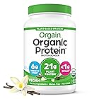 Orgain 植物性有機プロテインパウダー 920g Organic Protein Plant Based Powder, Sweet Vanilla Bean 2.05 lb