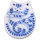 東洋セラミックス 有田焼 ネコの箸置き 親子猫 約幅5.3×奥行き4.3×高さ1.5cm