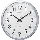 リズム(RHYTHM) 掛け時計 電波時計 オフィス 屋内用 防水 防塵 静音 連続秒針 シルバー Φ32×5.8cm オフィス用品 スペイシーアクア493 シチズン CITIZEN 8MY493-019