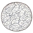 イチキュウ 美濃焼 和食のごはん屋さんみたいに映える 手描きクラフト風なみ柄 カレー皿 楕円 パスタ皿 麺皿 オーバル皿 長辺約25×23cm 電子レンジ 食洗機対応 日本製 127-0905
