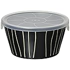 美濃焼 ノンラップ鉢 キャニスター 保存容器 約13cm 電子レンジ 食洗機対応 ゼブラブラック 131-1413