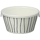 美濃焼 ノンラップ鉢 キャニスター 保存容器 約13cm 電子レンジ 食洗機対応 ゼブラホワイト 131-1412