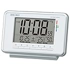 セイコークロック(Seiko Clock) セイコー クロック 目覚まし時計 電波 デジタル ウィークリー アラーム カレンダー 快適度 温度 湿度 表示 白 SQ775W SEIKO