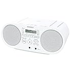 ソニー AUX CDラジオ ZS-S40 : FM/AM/ワイドFM対応 ホワイト ZS-S40 W