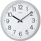 リズム(RHYTHM) 掛け時計 シンプル クオーツ シルバー ф33.1×4.3cm DAILY フラットフェイスDN 4KGA06DN19
