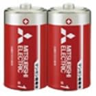 三菱マンガン乾電池 赤 単１ 1パック2個入×１０ (20本)