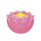 仏具のマルエス(Maruesu) マルエス ろうそく 蓮の花 大 24時間 長時間 ハス ピンク 箱入り お盆 仏壇 約9×9×6.5cm