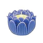 仏具のマルエス(Maruesu) マルエス ろうそく 蓮の花 大 24時間 長時間 ハス パープル 箱入 約9×9×6.5cm