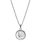 American Coin Treasures シルバーマーキュリー10セント硬貨ペンダント 18インチのケーブルチェーンネックレス付き 本物でエレガントな記念品ジュエリー 女性用 ホワイトラグジュアリーギフトボックス付き