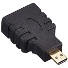 エレコム HDMI (メス) - micro HDMI (オス ) 変換アダプタ ブラック AD-HDAD3BK
