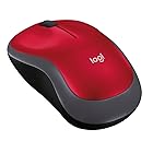 Logitech M185 ワイヤレス光学マウス 2.4GHz レッド (910-003635)