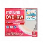 maxell 録画用DVD-RW 標準120分 1-2倍速 ワイドプリンタブルホワイト 1枚ずつ5mmプラケース入 DW120WPA.5S