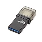 エレコム USBメモリ 64GB USB3.0 タイプC キャップ付 ブラック MF-CAU3164GBK