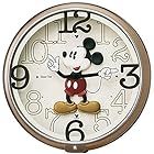 セイコークロック(Seiko Clock) 掛け時計 キャラクター ディズニーミッキーマウス アナログ 6曲 メロディ ミッキー&フレンズ ディズニータイム 茶 メタリック FW576B