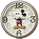 セイコークロック(Seiko Clock) 掛け時計 キャラクター ディズニーミッキーマウス アナログ 6曲 メロディ ミッキー&フレンズ ディズニータイム 茶 メタリック FW576B