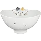 波佐見焼 子ども お茶碗 飯碗 ねこ ネコ 猫 ウェイブ碗 直径約11.5cm 陶磁器 電子レンジ 食洗機可 日本製 40865