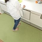 サンコー キッチンマット はっ水 洗える ロングマット 台所 廊下 日本製 おくだけ吸着 フラットタイプ 90×180cm グリーン KH-82