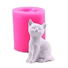 【Ever garden】 猫 ネコ シリコンモールド 手作り 石鹸 樹脂 粘土 レジン シリコン モールド 型 抜き型 キット 道具 (猫 おすわり)