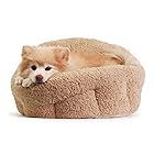 洗える犬 ベッド、 猫 ベッド、小型犬用ベッド・クッション ポリエステル (ベージュ) 、 51 x 51 x 30cm ふわモコ 伸縮性に富んだ暖かいベッド、国内ブランドUK Elements正規商品