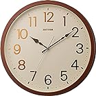 リズム(RHYTHM) クオーツ 掛け時計 アナログ オルロージュリフレ 静か な 連続秒針 茶 (メタリック色) RHYTHM 8MGA39SR06