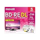 maxell 録画用 BD-RE DL 標準260分 2倍速 ワイドプリンタブルホワイト 5枚パック BEV50WPE.5S