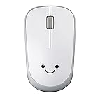 エレコム マウス ワイヤレス (レシーバー付属) Mサイズ 3ボタン IRセンサー 省電力 ホワイト M-IR07DRWH