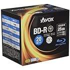 AVOX ブルーレイディスク BD-R 録画用 25G 1-4倍速 20枚 パック BR130RAPW20A