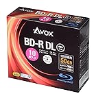 AVOX ブルーレイディスク BD-R 録画用 50G 1-6倍速 10枚 パック BR260RAPW10A