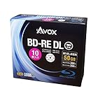 AVOX ブルーレイディスク BD-RE 繰り返し録画用 50G 1-2倍速 10枚 パック BE260RAPW10A
