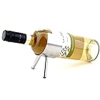 Life Order WH10 ステンレス製 ワインホルダー 脚付き ワインラック シンプル ホルダー ワイン シャンパン ボトル スタンド インテリア ディスプレイ (脚付き)