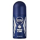 Nivea Protect & Care Anti-perspirant Deodorant Roll On for Men 50ml - ニベア保護するそしてお手入れ制汗剤デオドラントロールオン男性用50ml