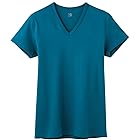 [グンゼ] インナーシャツ YG Cotton 100% シリーズ ダブルホット Vネック半袖 メンズ ブルーグリーン 日本 L (日本サイズL相当)