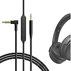 Geekria ケーブル 互換性 オーディオコード ボーズBose QuietComfort Ultra, QC SE, QC 45, QC 35 II, QC 35 ヘッドホンケーブル、2.5mm に適合する インラインマイクと音量コントロール