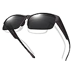 [Br'Guras] 偏光オーバーサングラス 偏光サングラス 釣り用 オーバーグラス オーバーサングラス 眼鏡の上から 偏光レンズ UV400 紫外線 99.9％カット 超軽量 運転用 野球 ゴルフ ４タイプ選択可