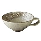 光陽陶器 花三島スープ碗 ふち花 20811