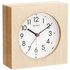 セイコー クロック 掛け時計 置き時計 兼用 アナログ アラーム 木枠 天然色木地 KR501A SEIKO