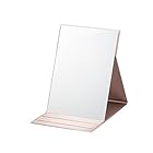 ナピュアミラー 本当の肌色を映す 折立ミラー 化粧鏡 メイクアップミラー LLサイズ ピンク 敬老の日 誕生日 ギフト