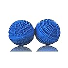 Green Clean Eco座金ランドリーボール&ランドリードライヤーボールXL再利用可能な自然柔軟剤 Laundry Balls (Pack of 2) ブルー LCK-002